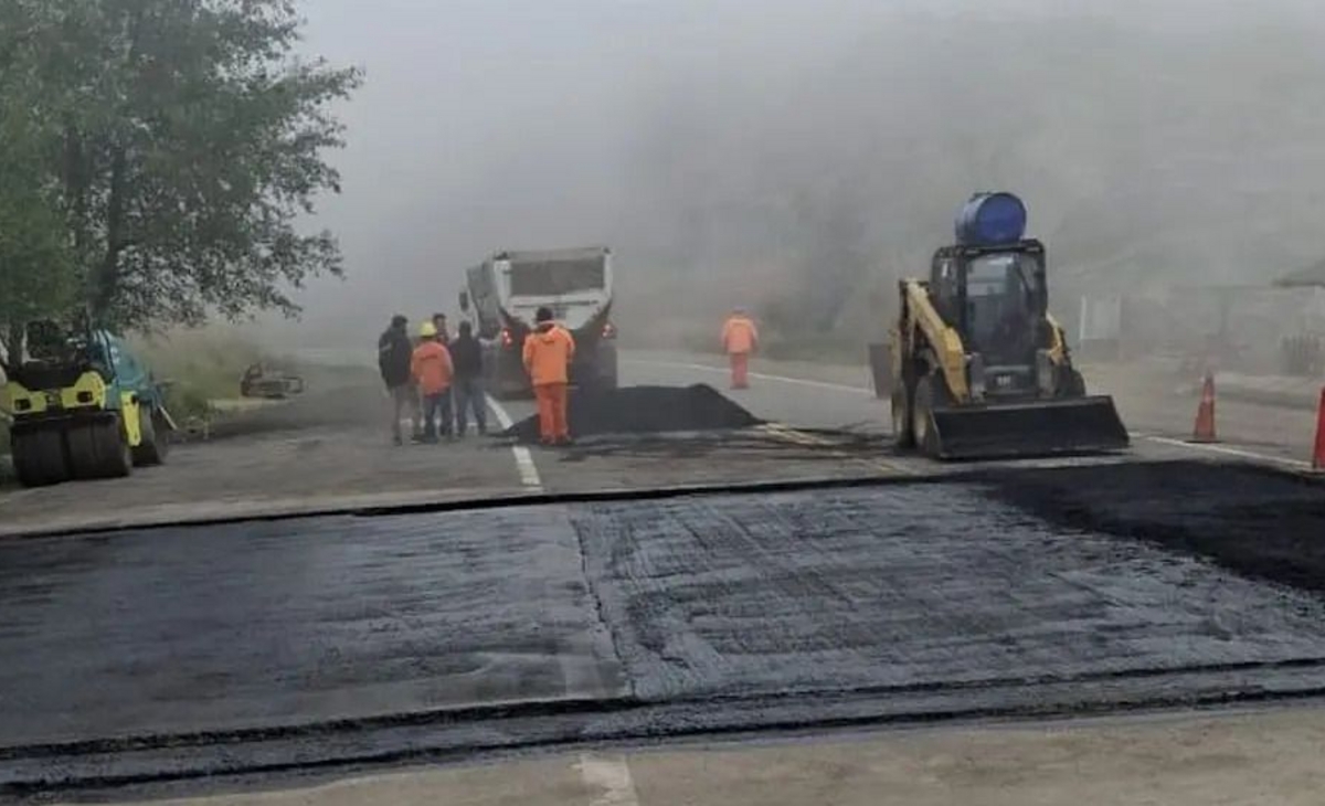 Corte total en la Ruta 34: trabajan en reparar hundimiento de la calzada