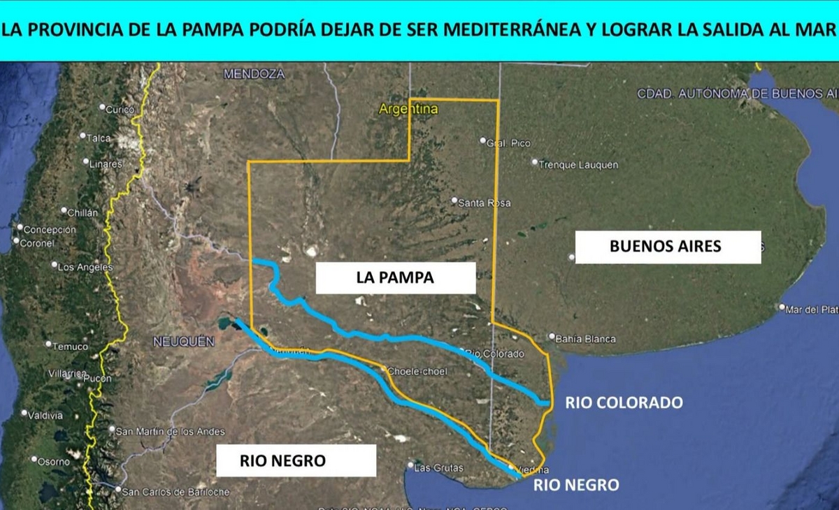 Un arquitecto chubutense propone un arriesgado proyecto para que La Pampa acceda al mar