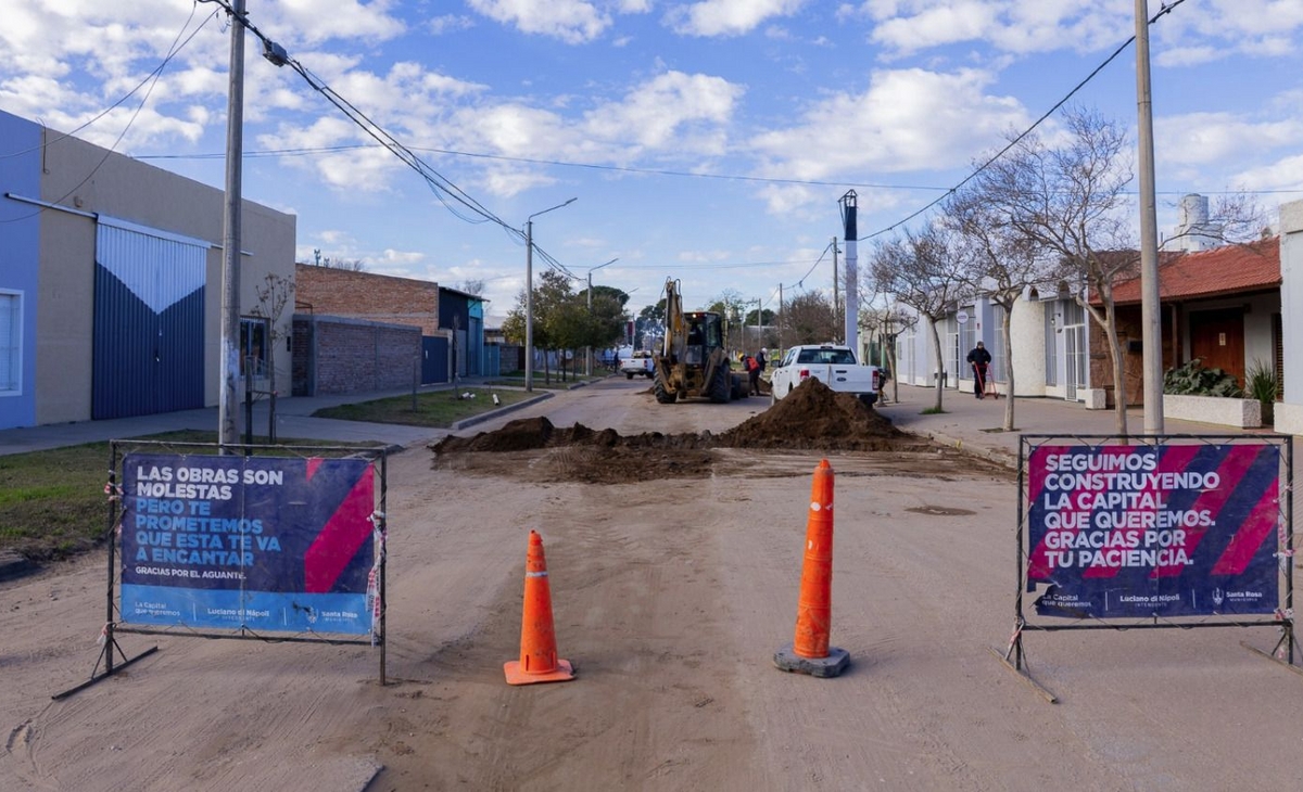 Obras en Santa Rosa: cortes de tránsito en distintos puntos de la ciudad