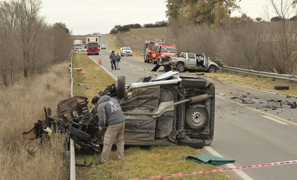 Dos personas murieron en un choque sobre la ruta 35