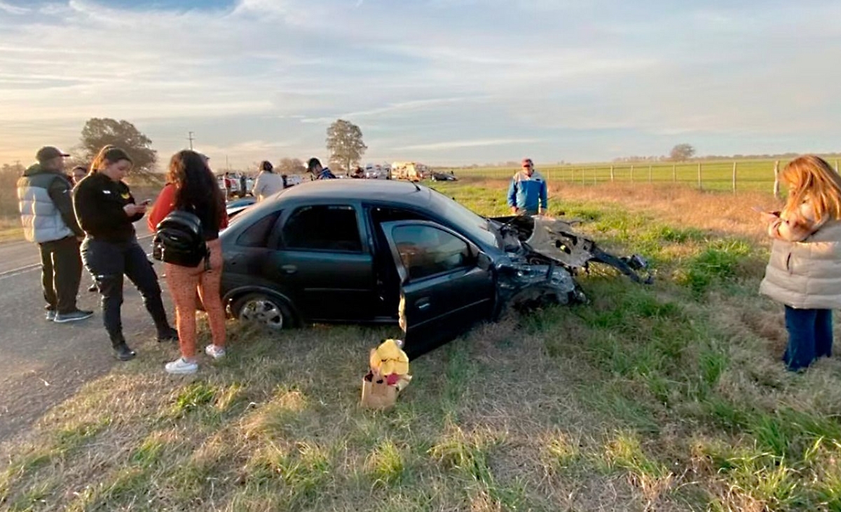 Choque frontal en la Ruta 35: hubo varios heridos