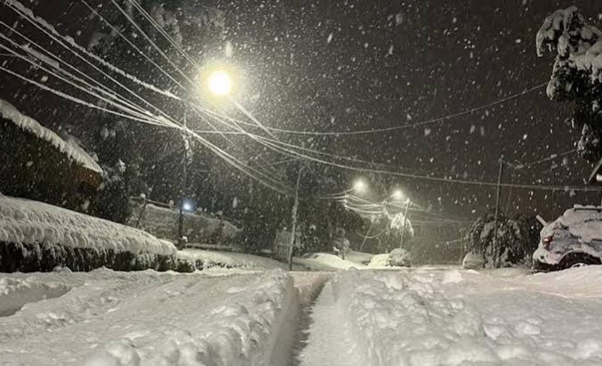 Emitieron alerta por lluvia y nevada para la región