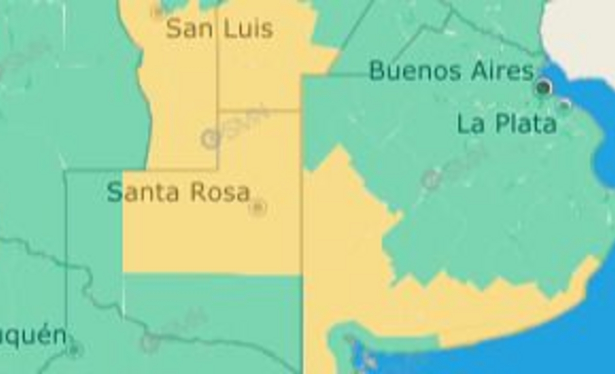 Emitieron alerta meteorológico por tormentas para el centro del país