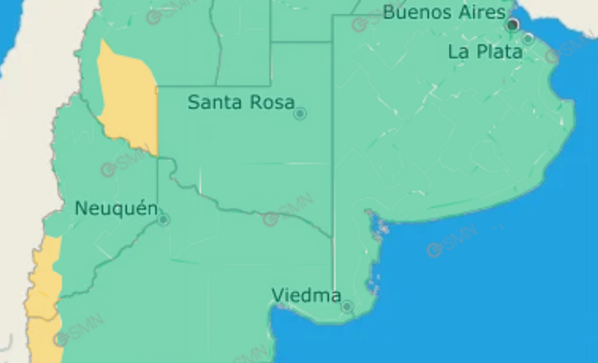Alerta meteorológica por nevadas intensas y viento Zonda