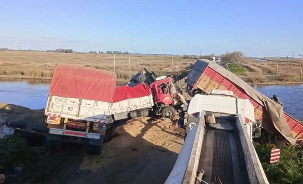 Tragedia en la Ruta 51: choque en cadena de cuatro camiones