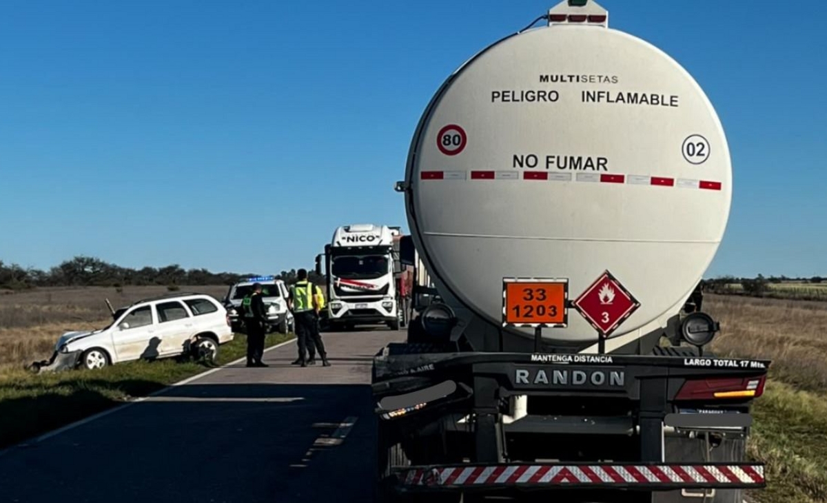 Dos heridos graves por un choque en la Ruta 35