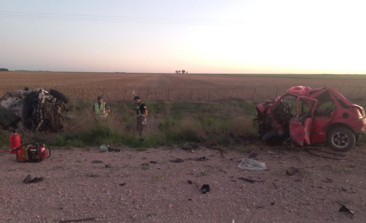 Dos muertos en un choque frontal sobre la Ruta Provincial 18