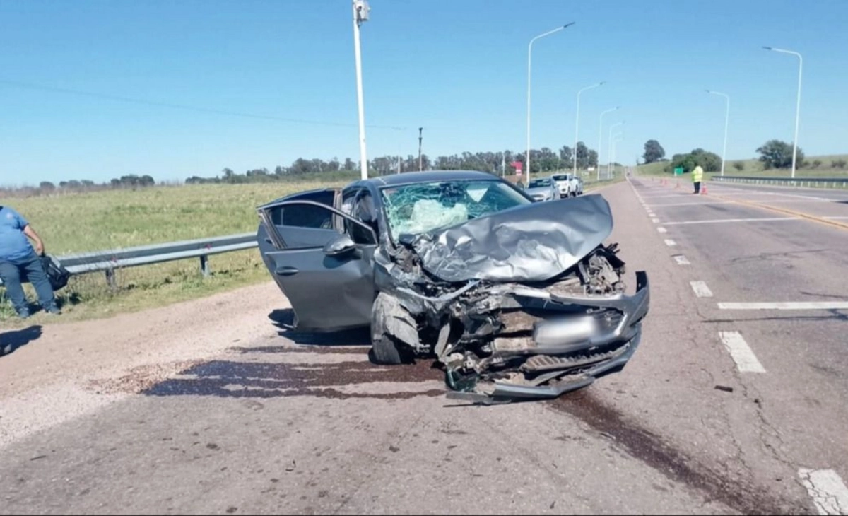 Una mujer herida en un choque