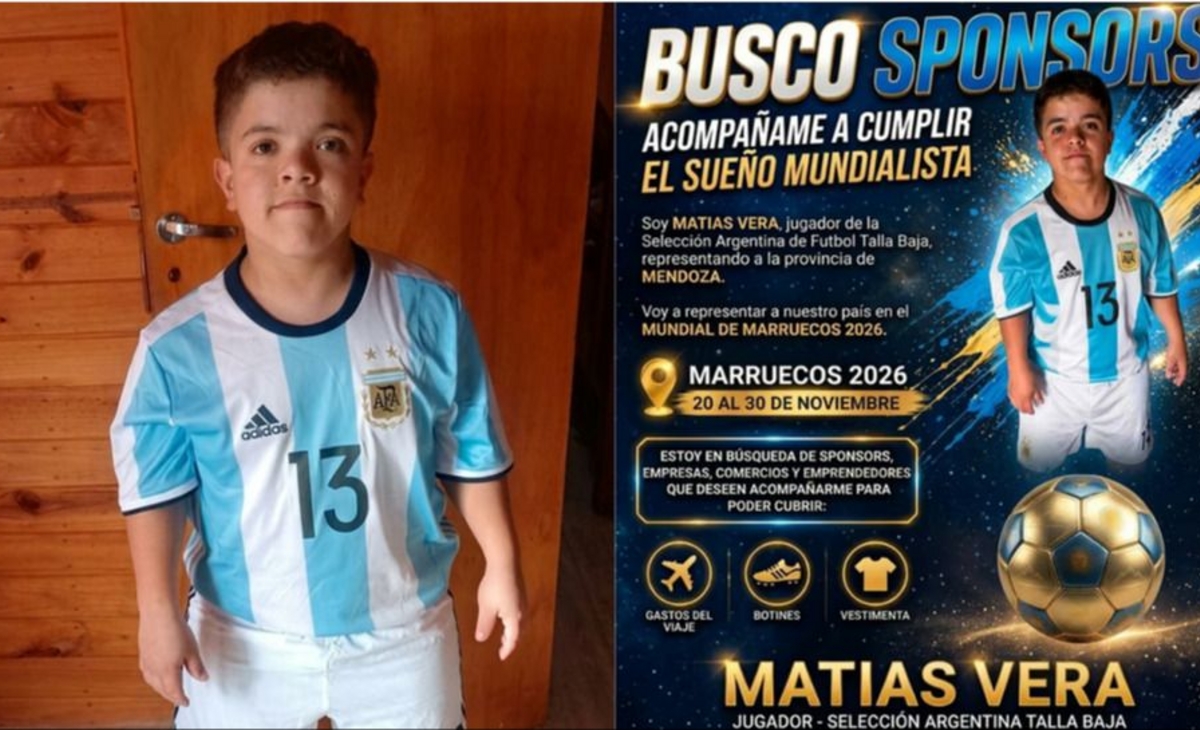 Un adolescente sueña con jugar el Mundial de Talla Baja y necesita recaudar fondos