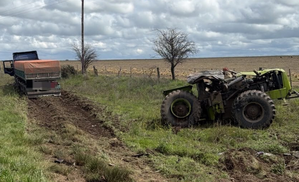 Murió un hombre al chocar un camión y un tractor en la ruta 18