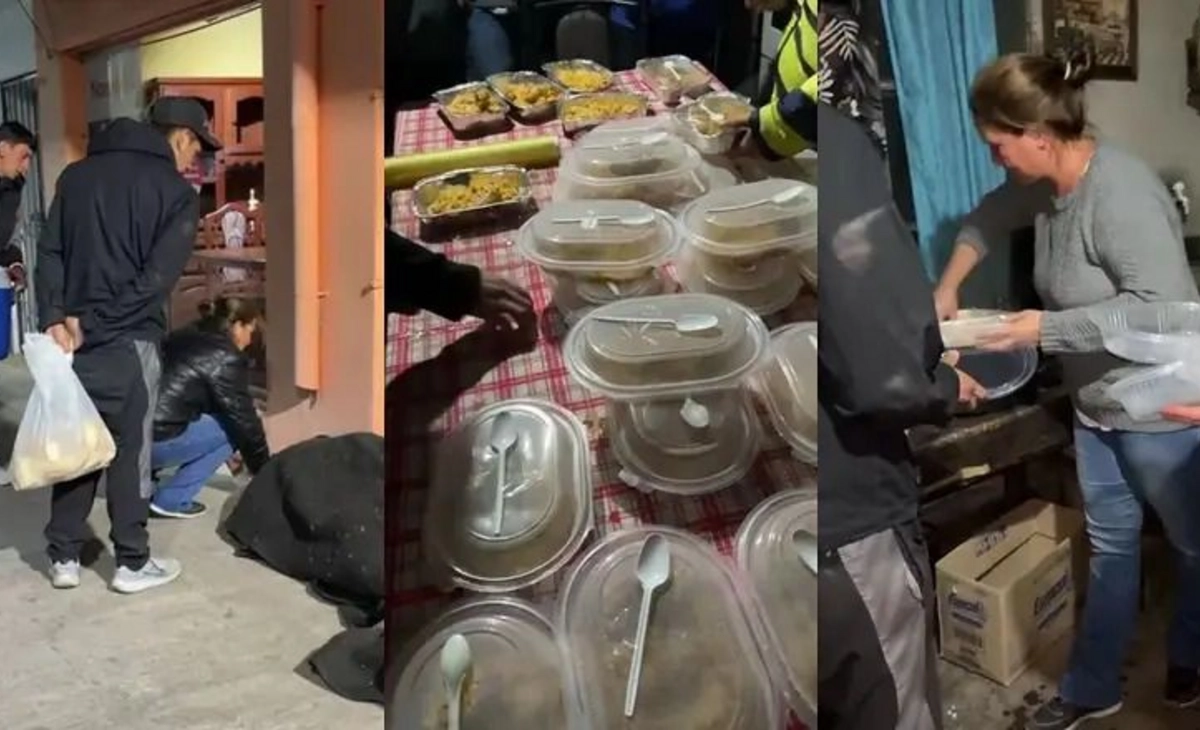 Un joven convenció a su familia de hacer viandas para la gente en situación de calle