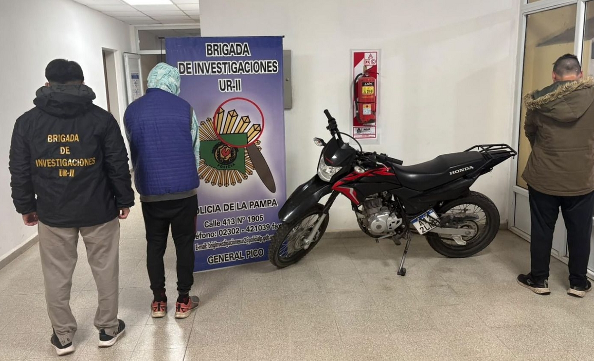 Robaron una moto en Cané y la recuperaron en Pico: hay dos imputados